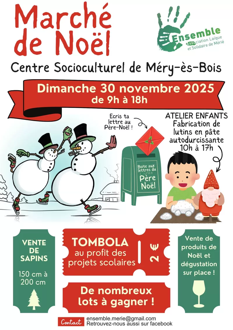 affiche Marché de Noël à Méry-ès-Bois