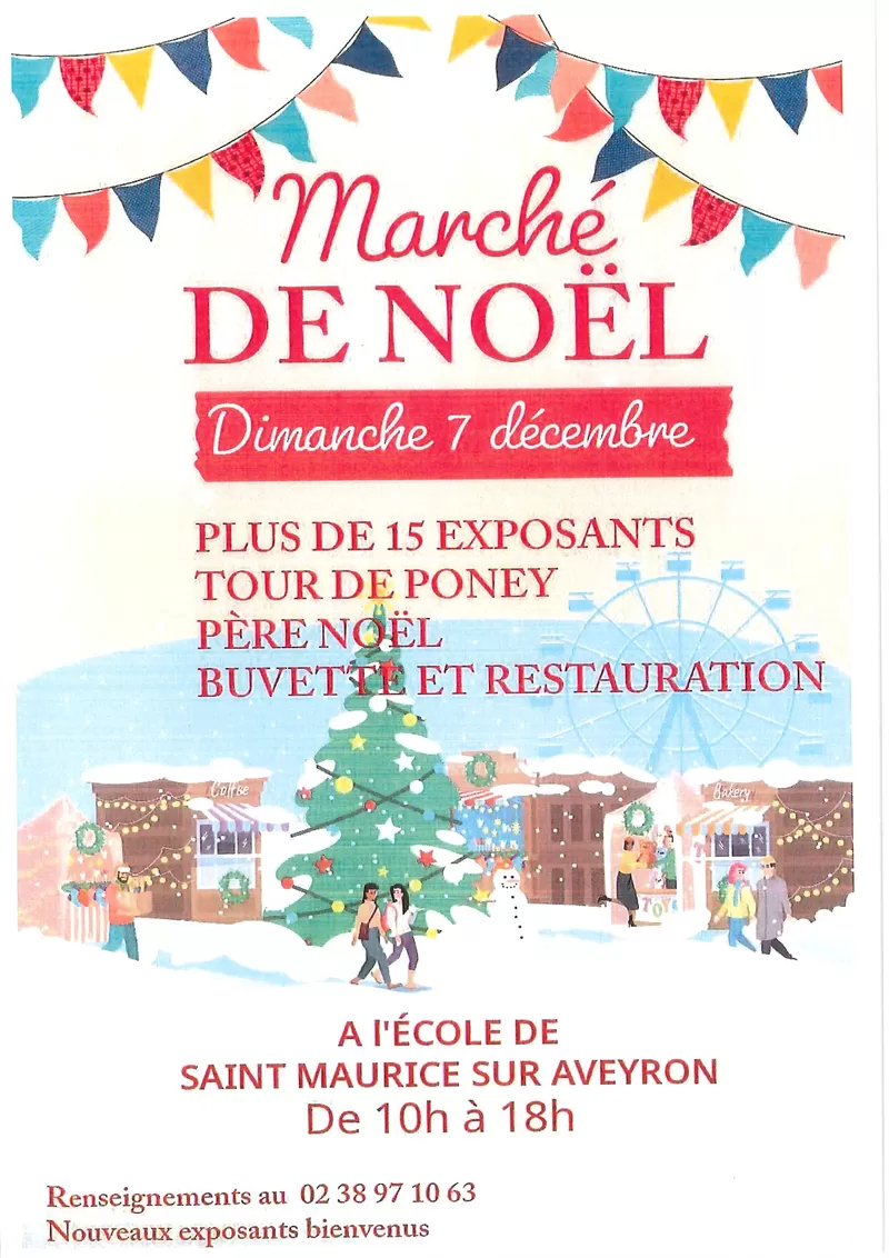 affiche Marché de Noël à  Saint-Maurice-sur-Aveyron