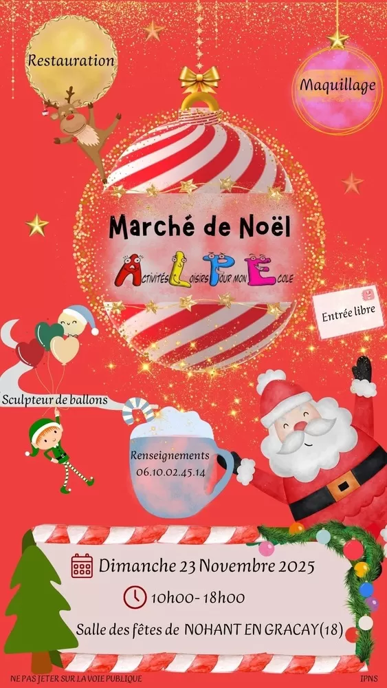 affiche Marché de Noël à  Nohant-en-Graçay