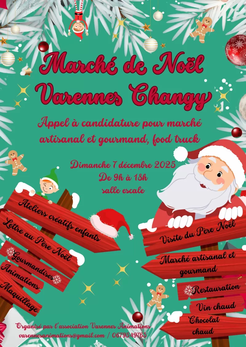 affiche Marché de Noël à  Varennes-Changy