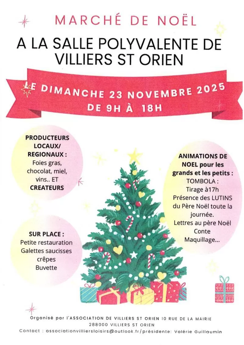 affiche Marché de Noël à  Villiers-Saint-Orien