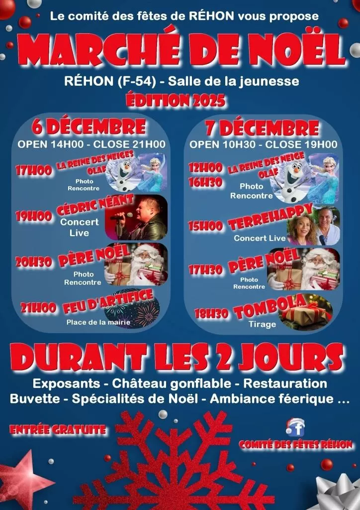 affiche Marché de Noël à  Réhon