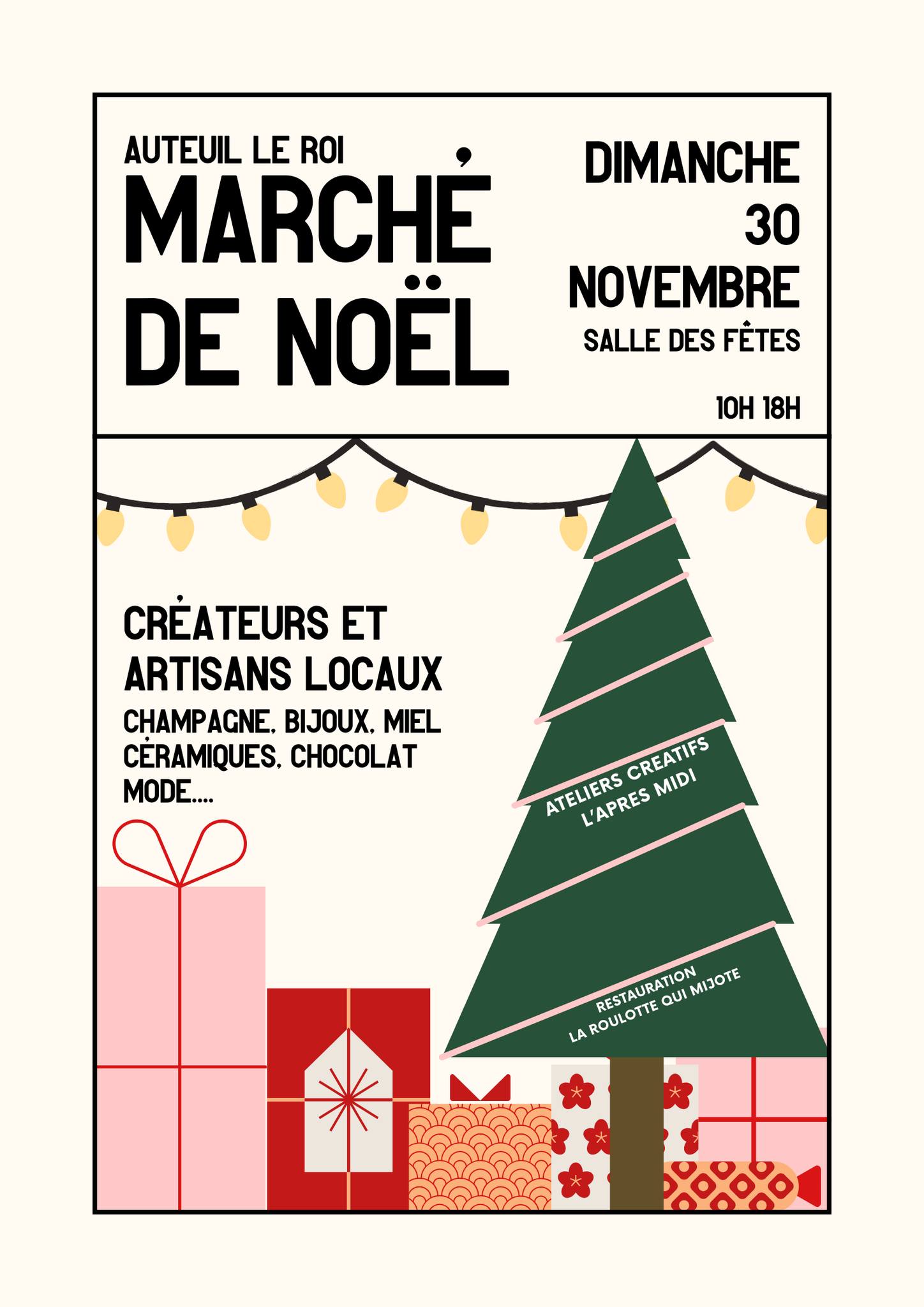 affiche Marché de Noël à  Auteuil