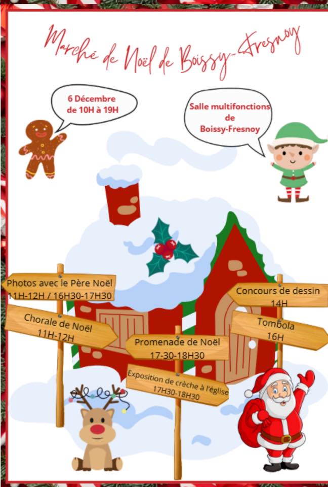 affiche Marché de Noël à  Boissy-Fresnoy