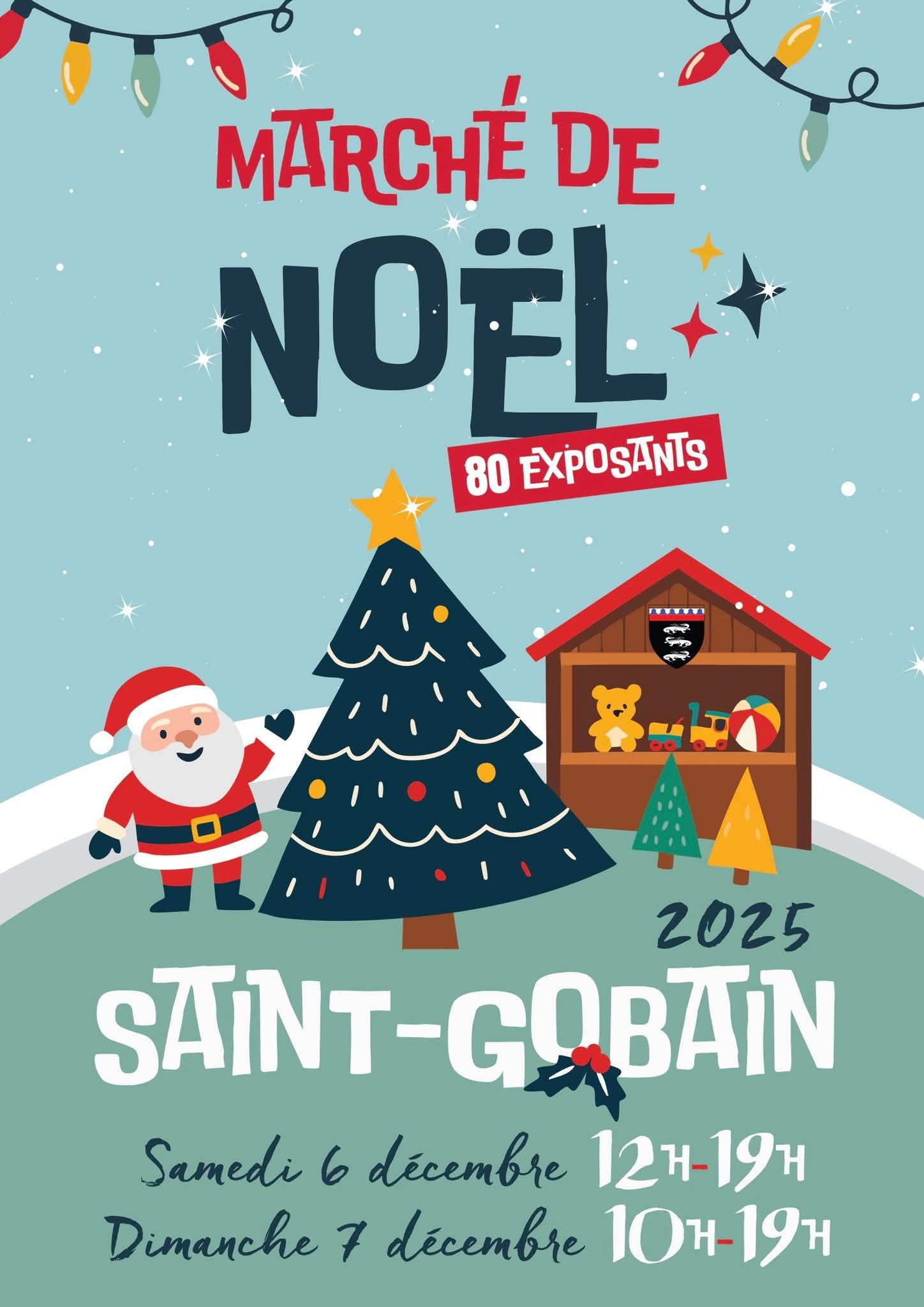 affiche Grand marché de Noël à Saint-Gobain à  Saint-Gobain