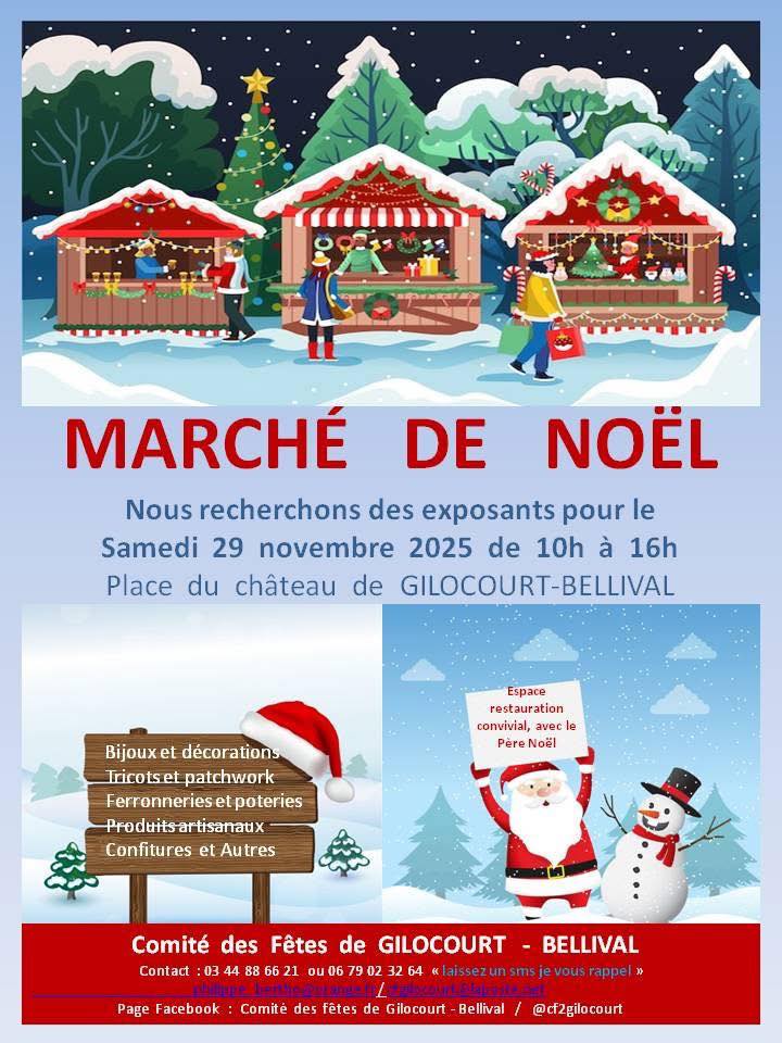 affiche Marché de Noël à  Gilocourt
