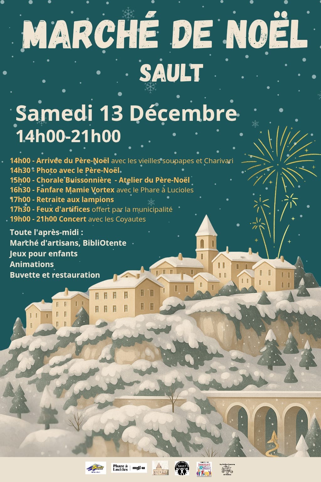 affiche Marché de Noël à  Sault