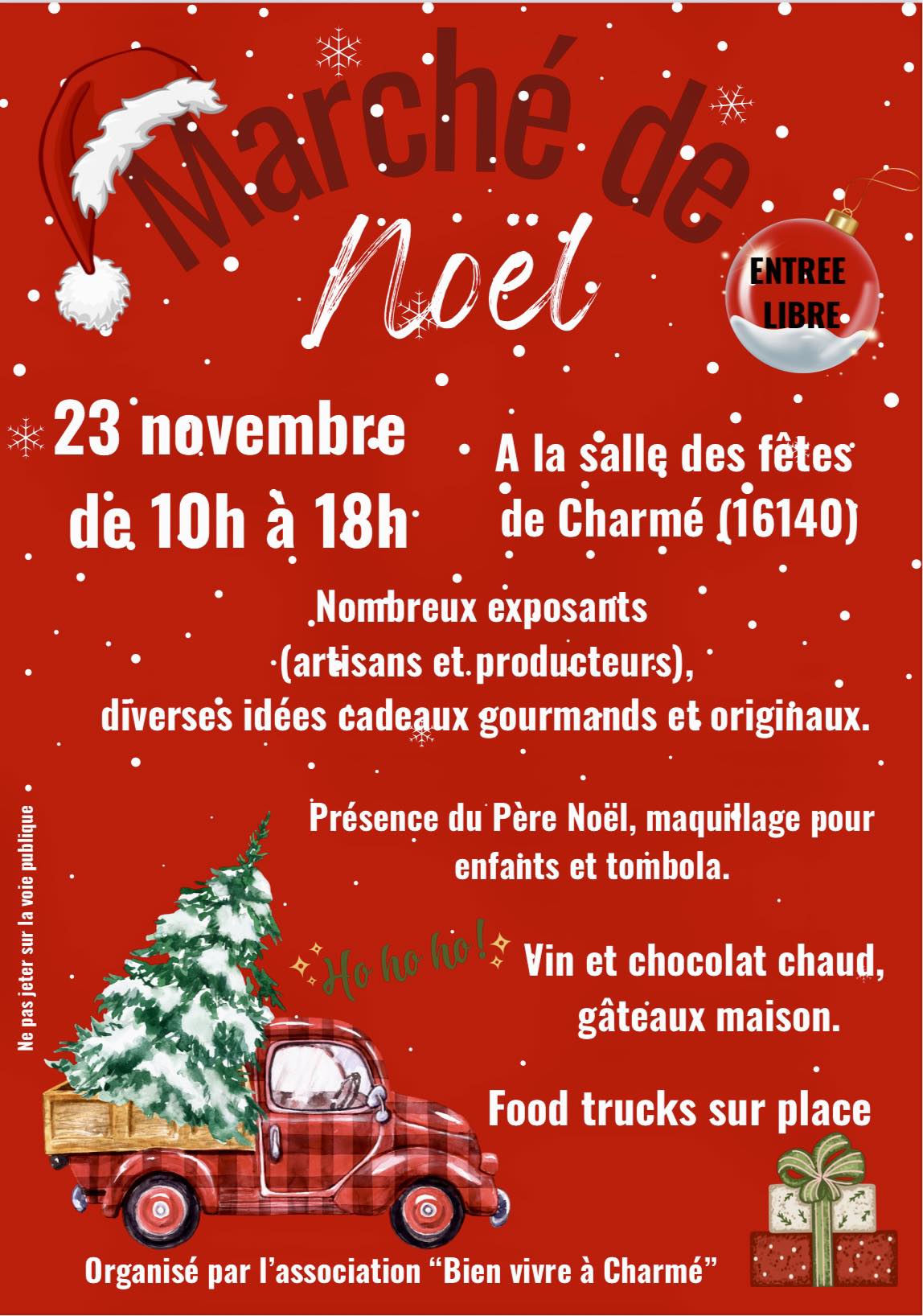 affiche Marché de Noel à  Charmé