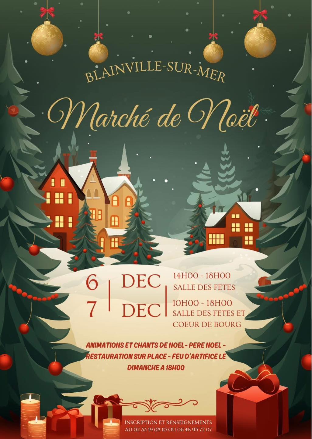 affiche Marché de Noël à Blainville-sur-Mer