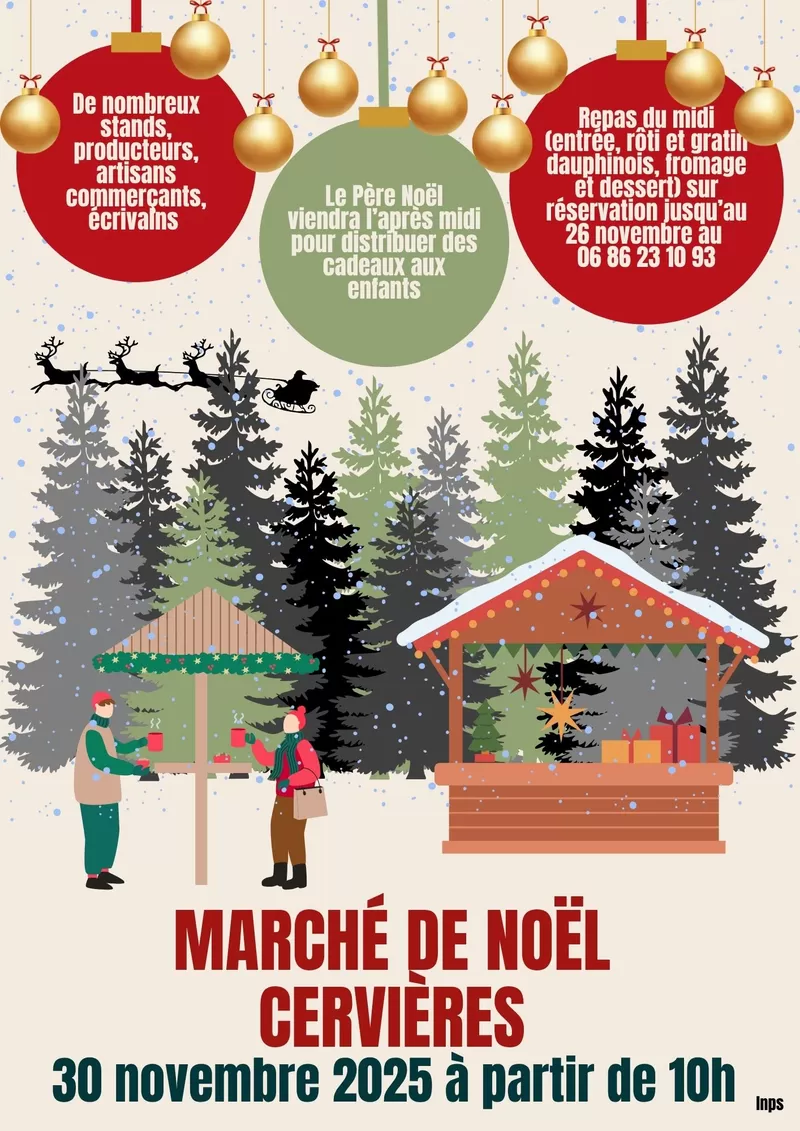 affiche Marché de Noël à Cervières