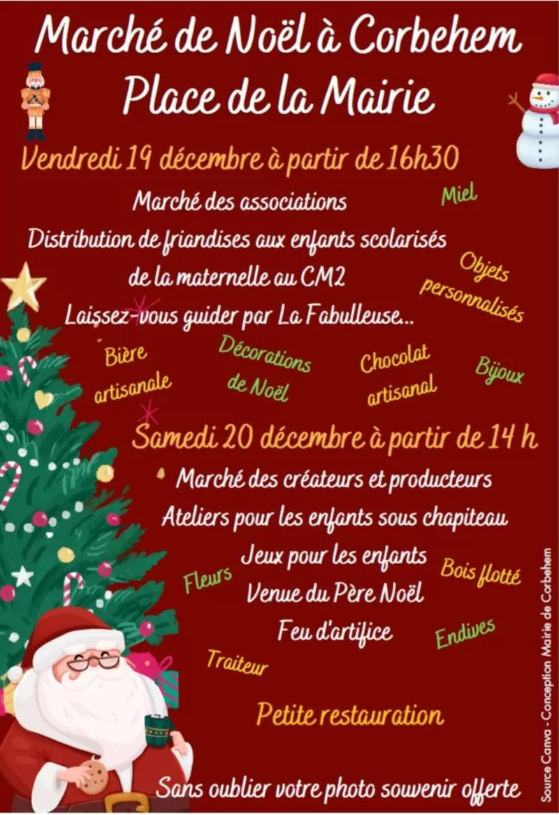 affiche Marché de Noël à  Corbehem