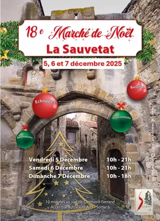 affiche 18e Marché de Noël à La Sauvetat