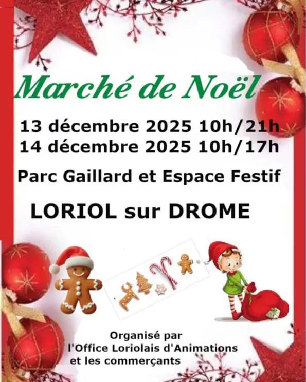 affiche Marché de Noël à  Loriol-sur-Drôme
