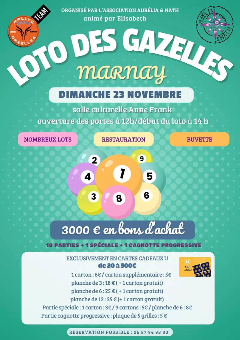 affiche Loto des gazelles à  Marnay