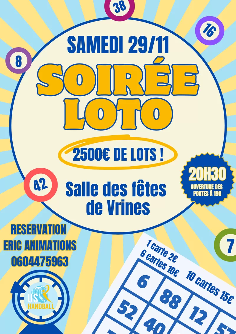 affiche Super Loto de l'USThouars Handball à  Thouars