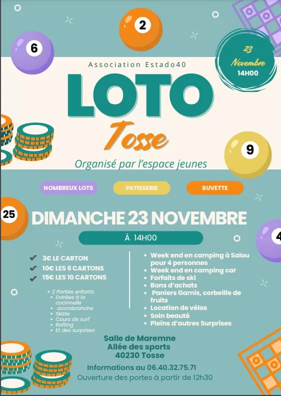 affiche Loto à Tosse à  Tosse