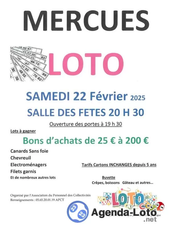 affiche Loto à Mercuès à  Mercuès