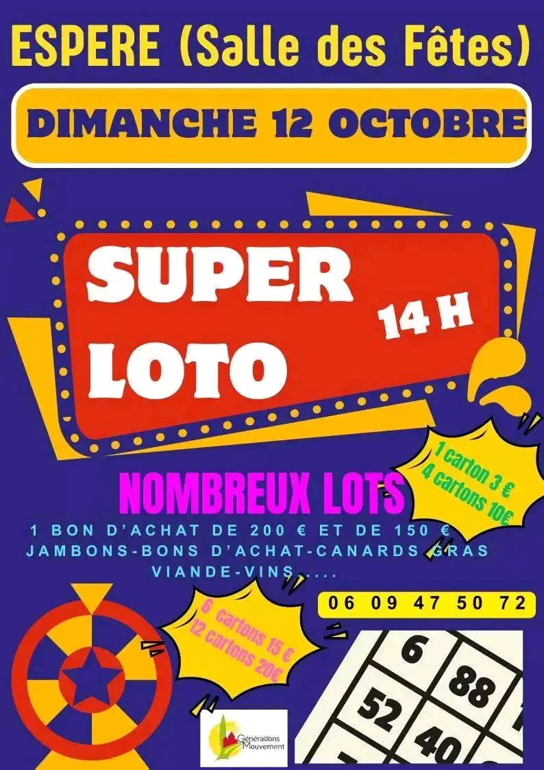 affiche Loto à Espère à  Espère