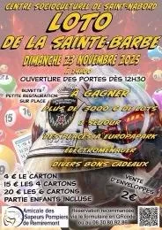 affiche Loto de la Sainte Barbe à  Saint-Nabord