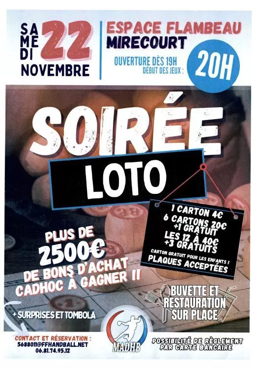 affiche Soirée Loto à  Mirecourt