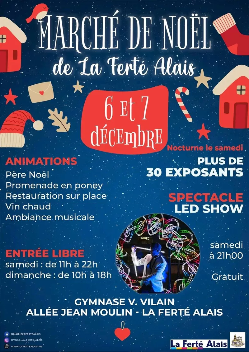 affiche Marché de Noël à La Ferté-Alais