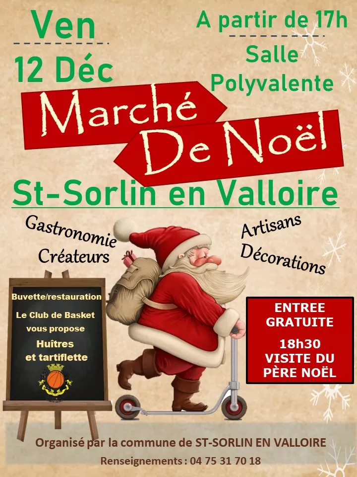 affiche Marché de Noël à  Saint-Sorlin-en-Valloire