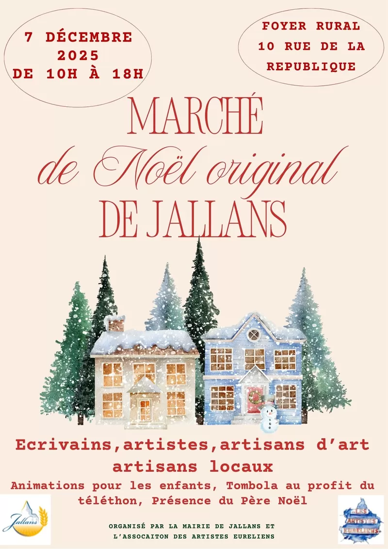 affiche Marché de Noël original à  Jallans