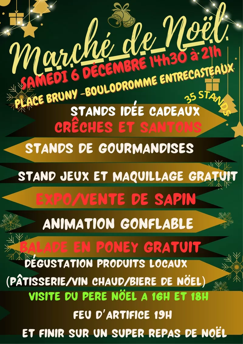 affiche Marché de Noël à Entrecasteaux
