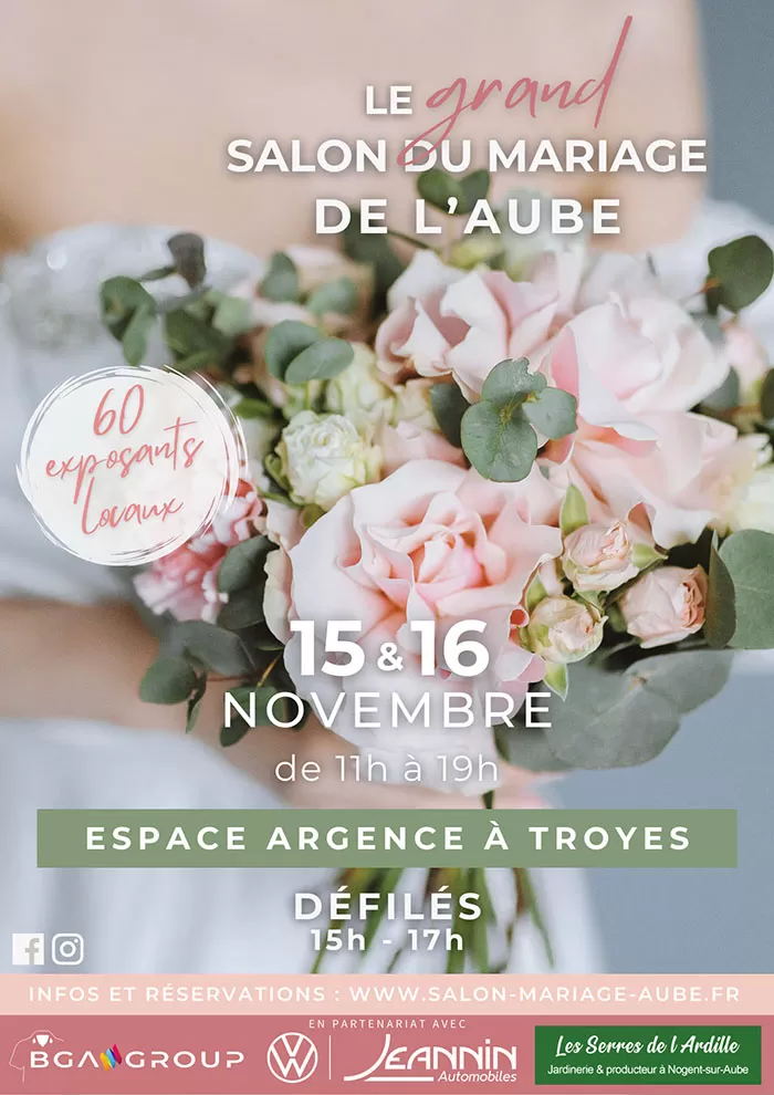 affiche Le Grand Salon du Mariage de l'Aube à  Troyes