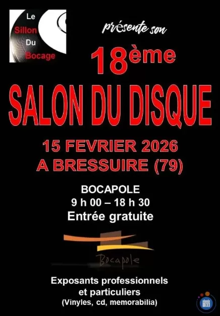 affiche 18 ème Salon du Disque à  Bressuire