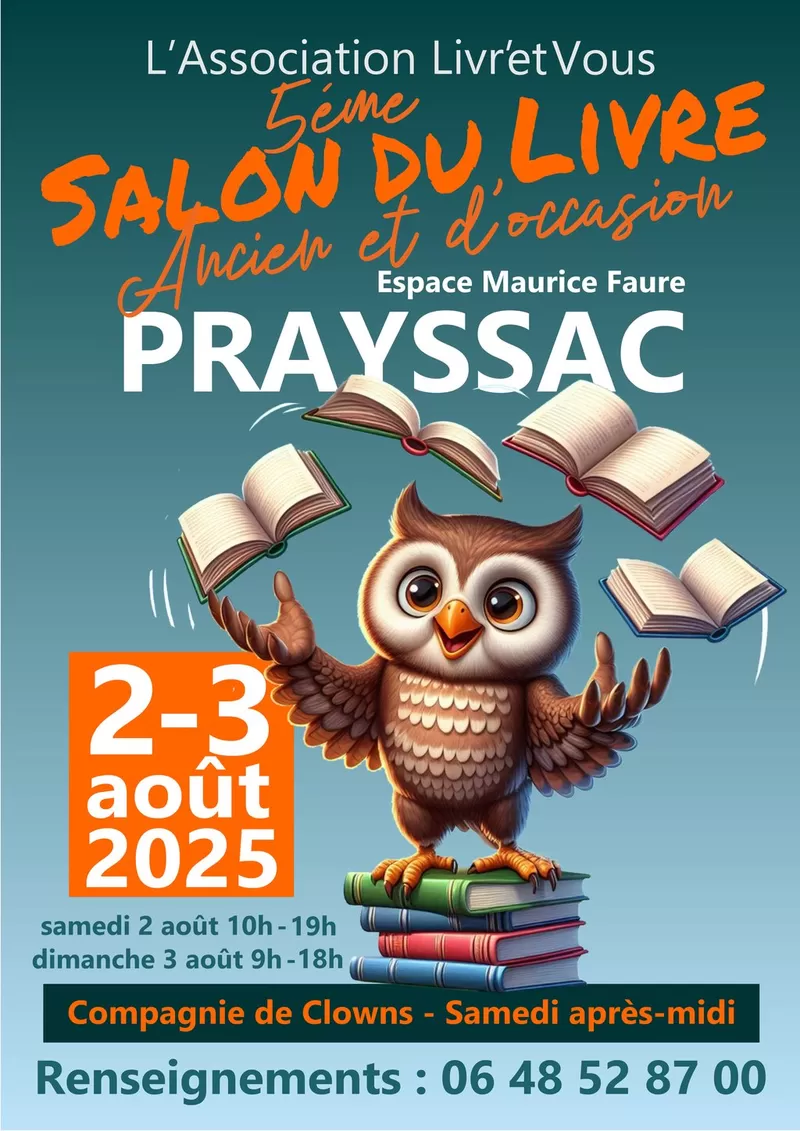 affiche Salon du livre ancien et d'occasion à Prayssac à  Prayssac