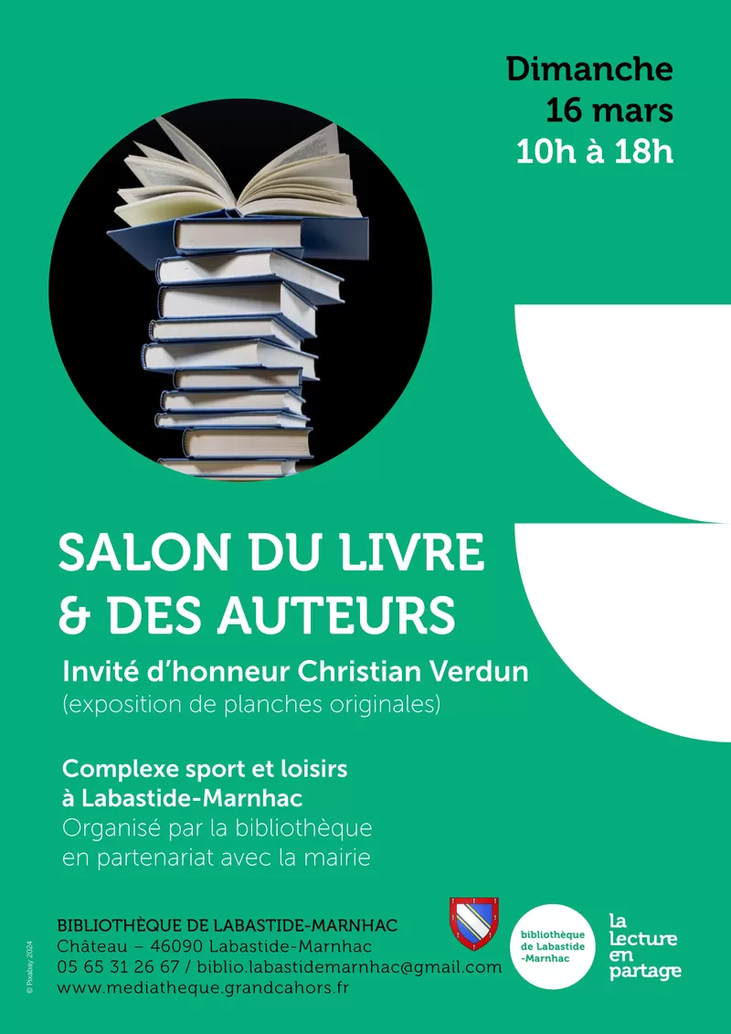 affiche Salon du livre et des auteurs à  Labastide-Marnhac