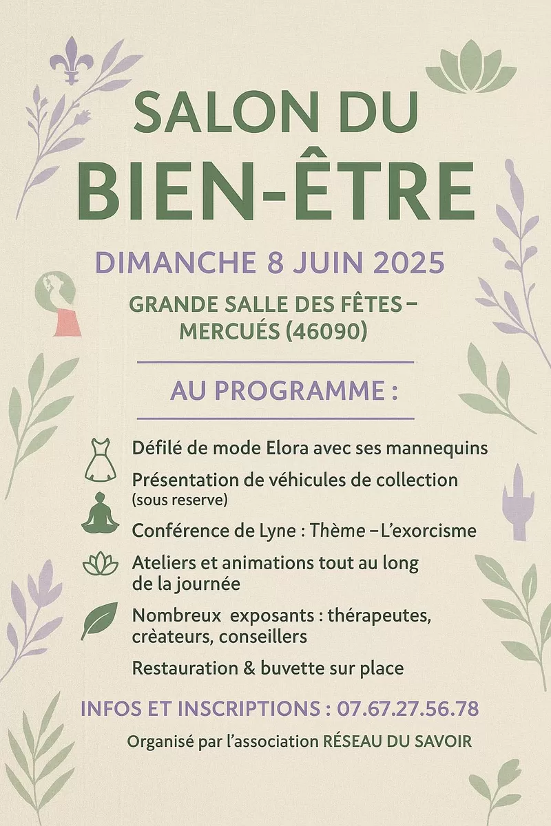 affiche Salon du bien-être à Mercuès à Mercuès