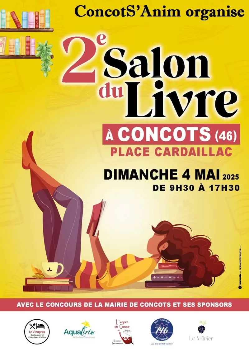 affiche 2ème Salon du Livre et de la BD à Concots à Concots