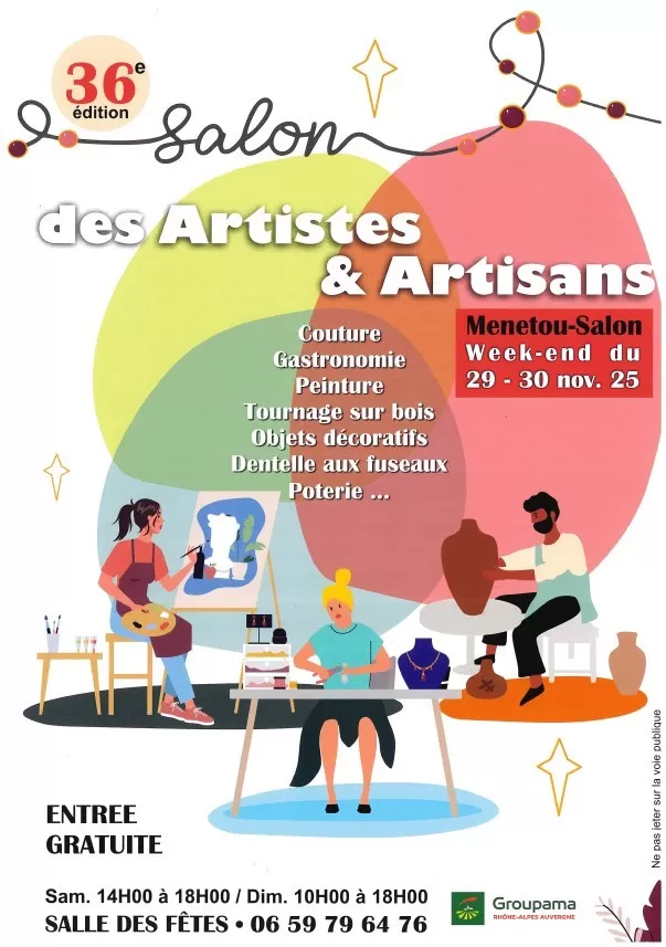 affiche 36ème Salon des Artistes et Artisans à  Menetou-Salon