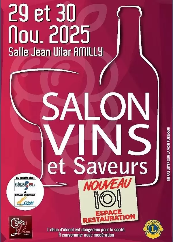 affiche Salon vins et saveurs à  Amilly