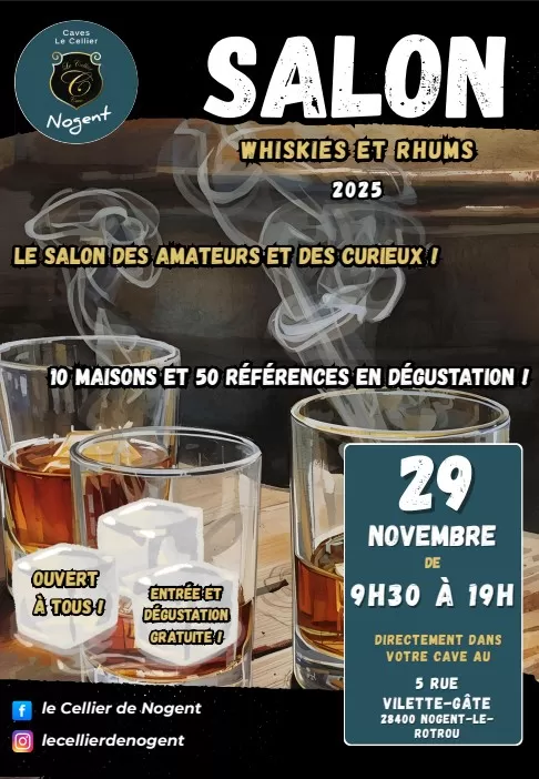 affiche Salon whiskies et rhums 2025 à Nogent-le-Rotrou