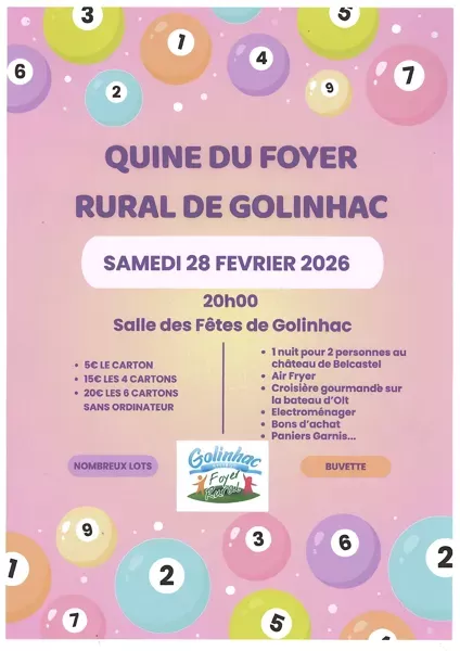 affiche Loto-Quine à  Golinhac