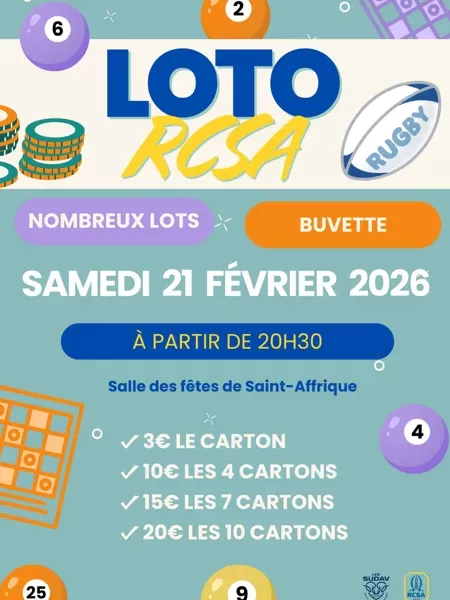 affiche Loto du Rugby à Saint-Affrique