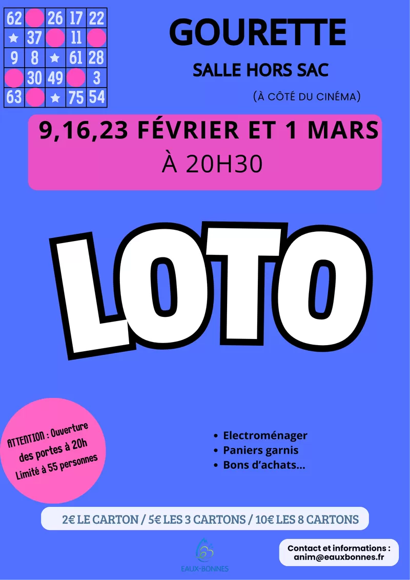 affiche Loto à Gourette à  Eaux-Bonnes