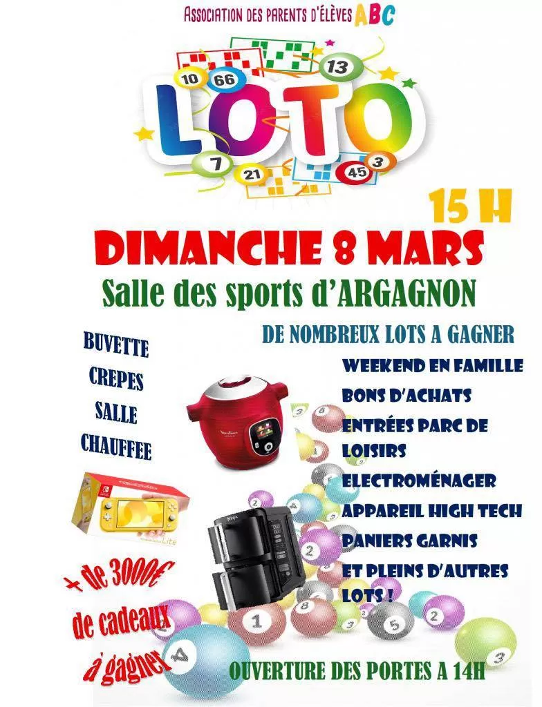 affiche Loto des écoles à Argagnon