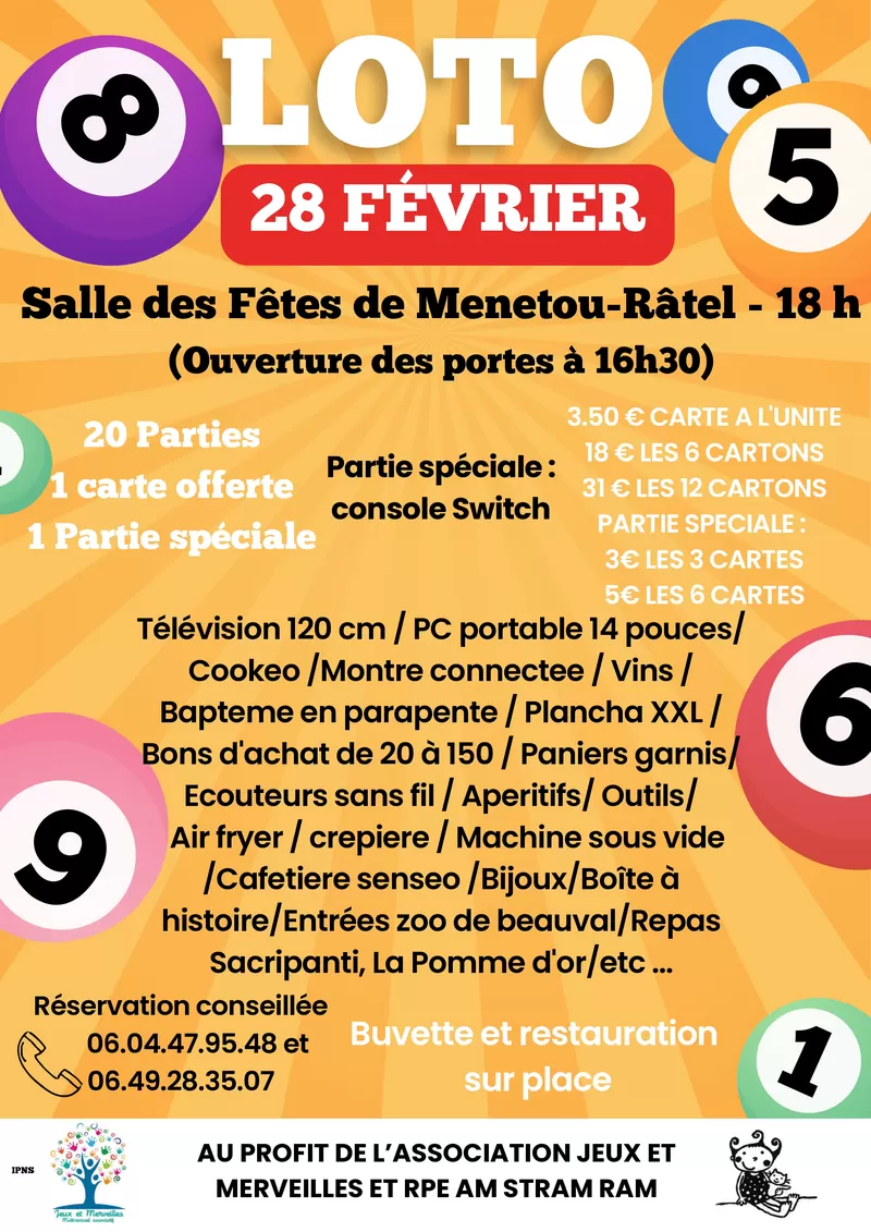 affiche LOTO à  Menetou-Râtel