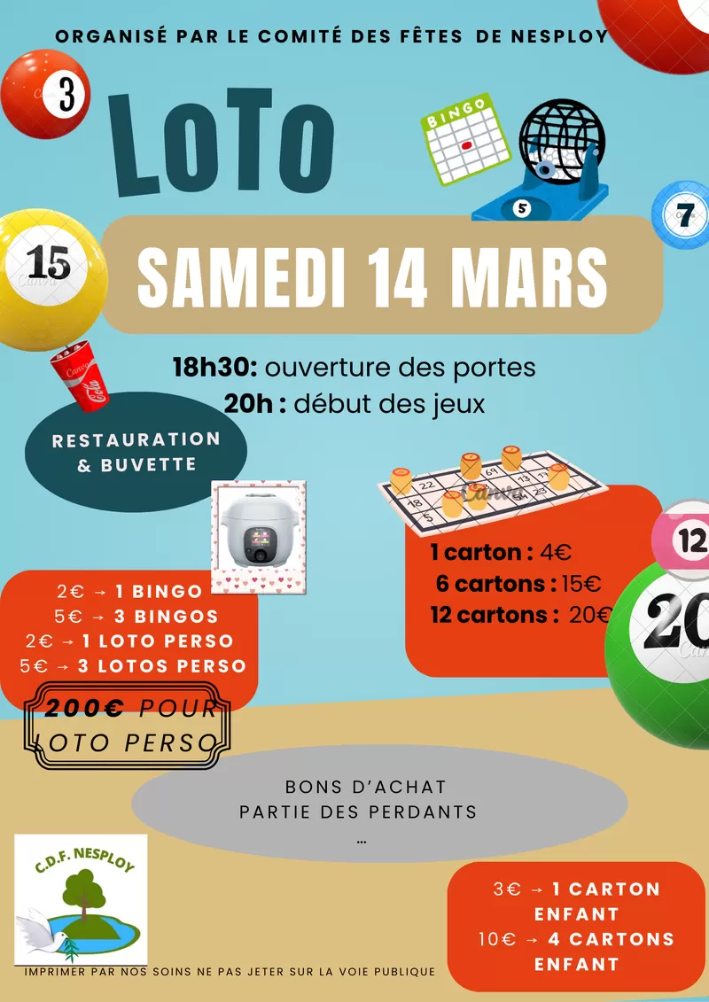 affiche Loto à Nesploy