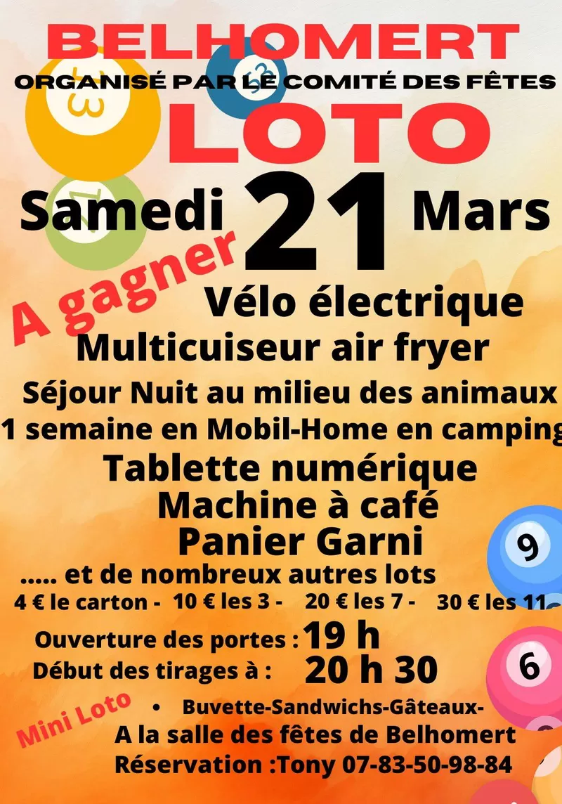 affiche Loto à  Belhomert-Guéhouville