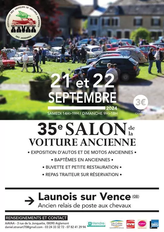 affiche Salon de la voiture ancienne à Launois-sur-Vence