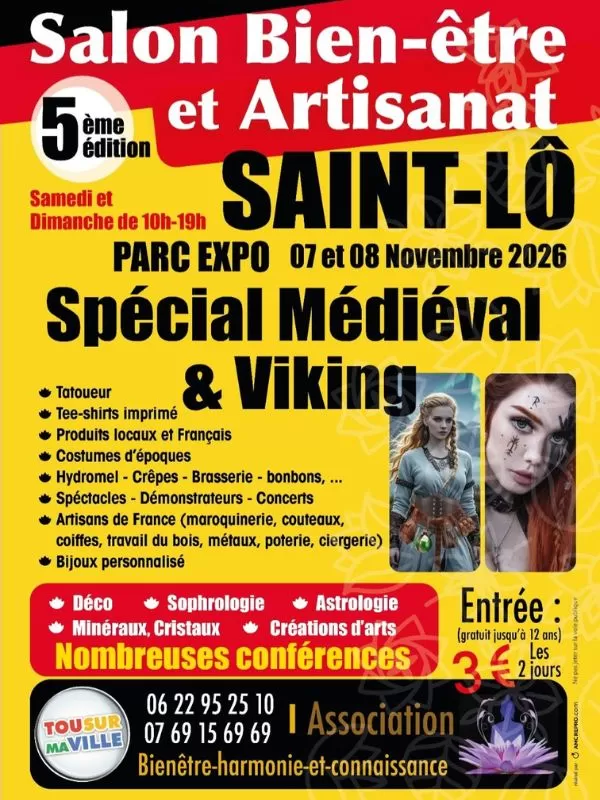 affiche Salon bien-être et artisanat à Saint-Lô