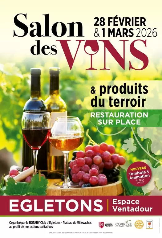 affiche Salon des vins et produits du terroir 2026 à  Égletons