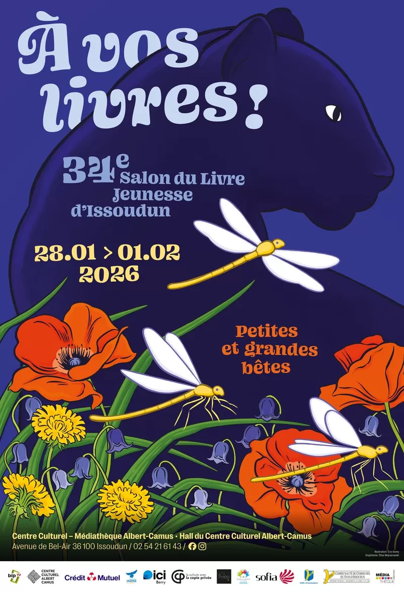 affiche ATELIER ANIMÉ PAR LE VAINQUEUR DU PRIX DE L'ILLUSTRATION - Salon jeunesse « À vos Livres ! » à  Issoudun
