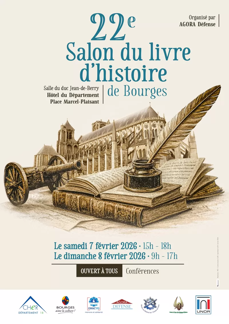 affiche 22ème Salon du Livre d'Histoire de Bourges à Bourges
