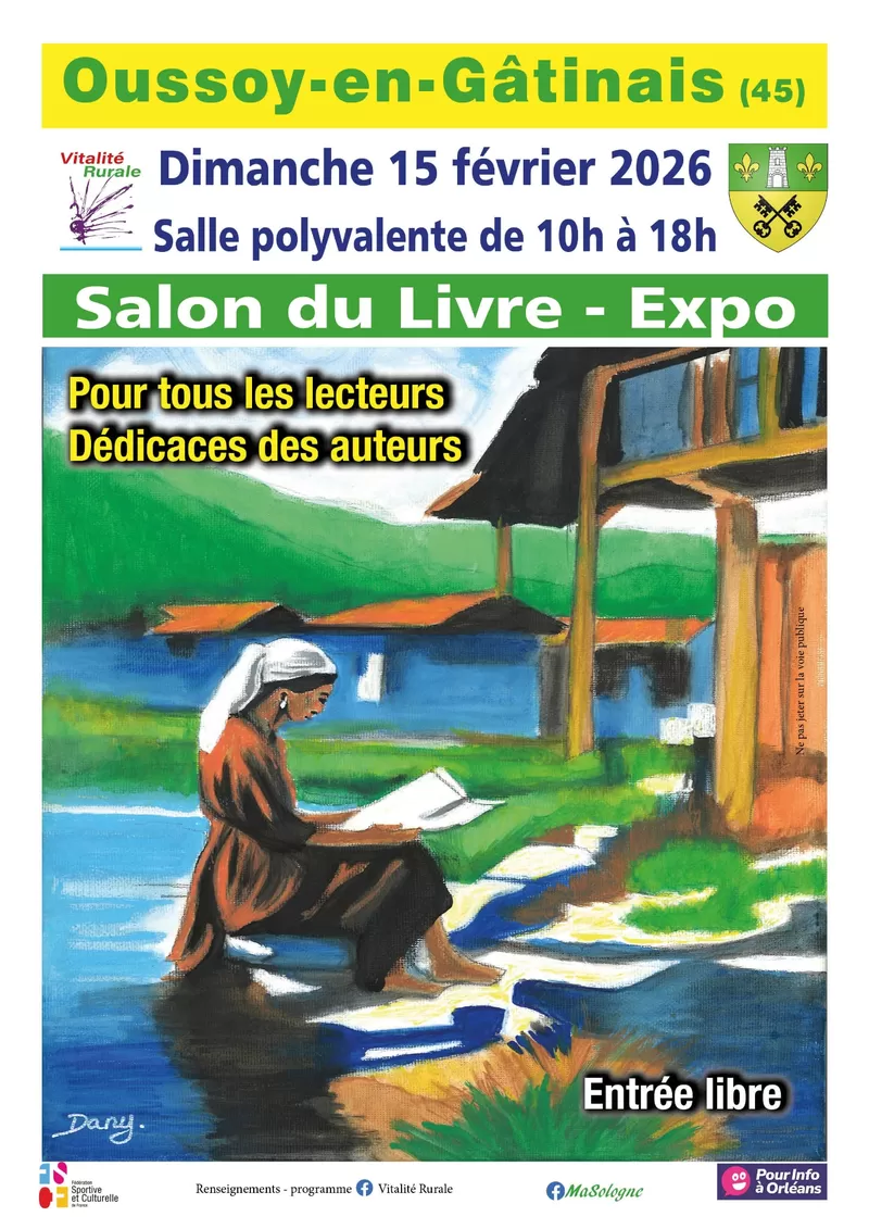 affiche Salon du livre à Oussoy-en-Gâtinais